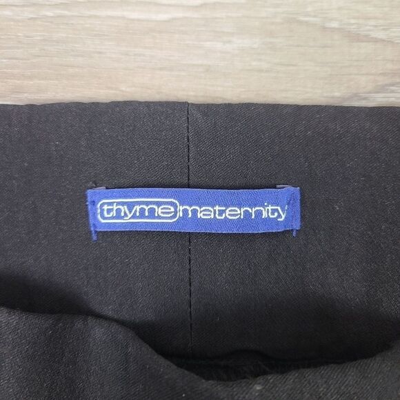 Thyme Maternity Black Cropped Capri Pants Medium - Picture 7 of 15